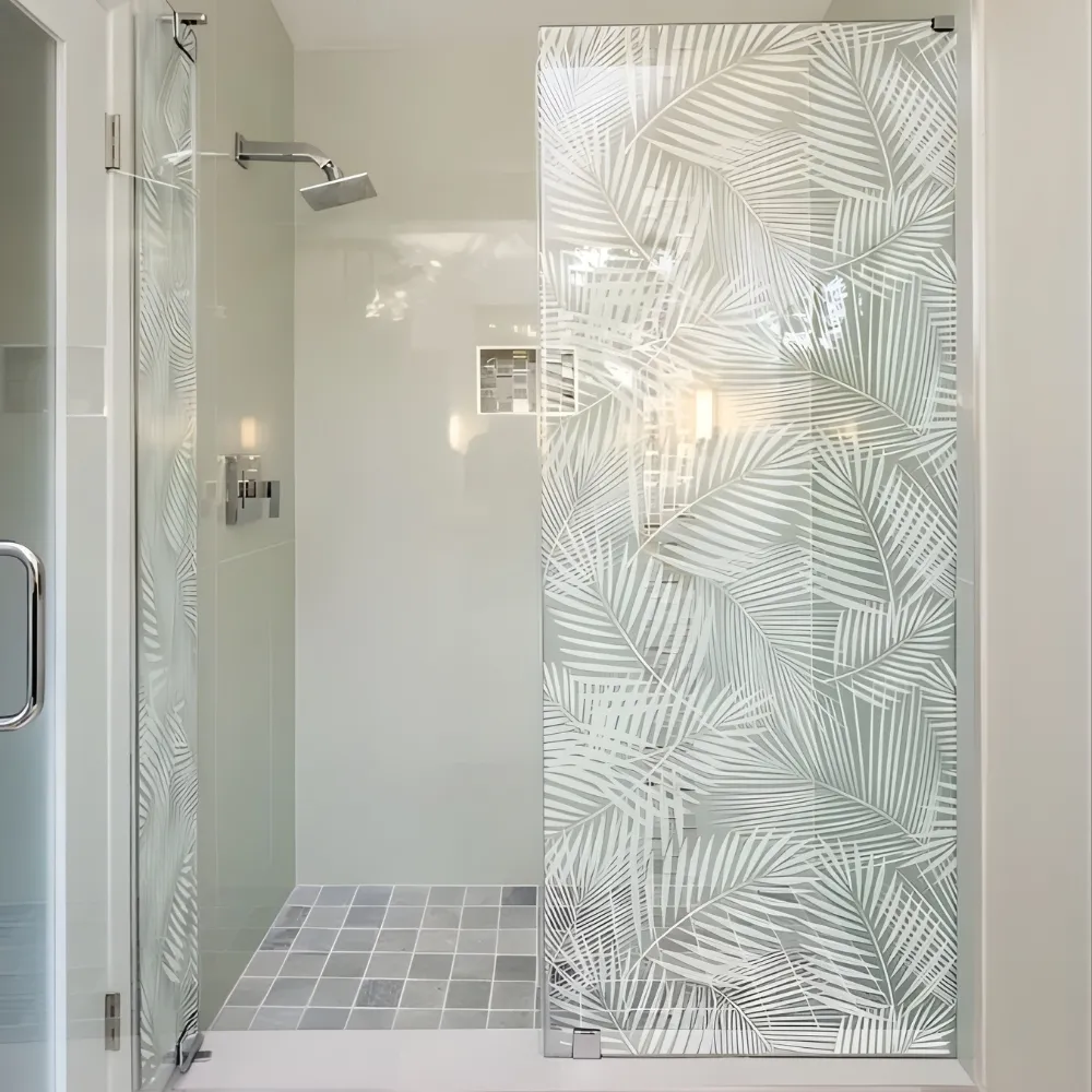 custom etched glass decals in Dubai