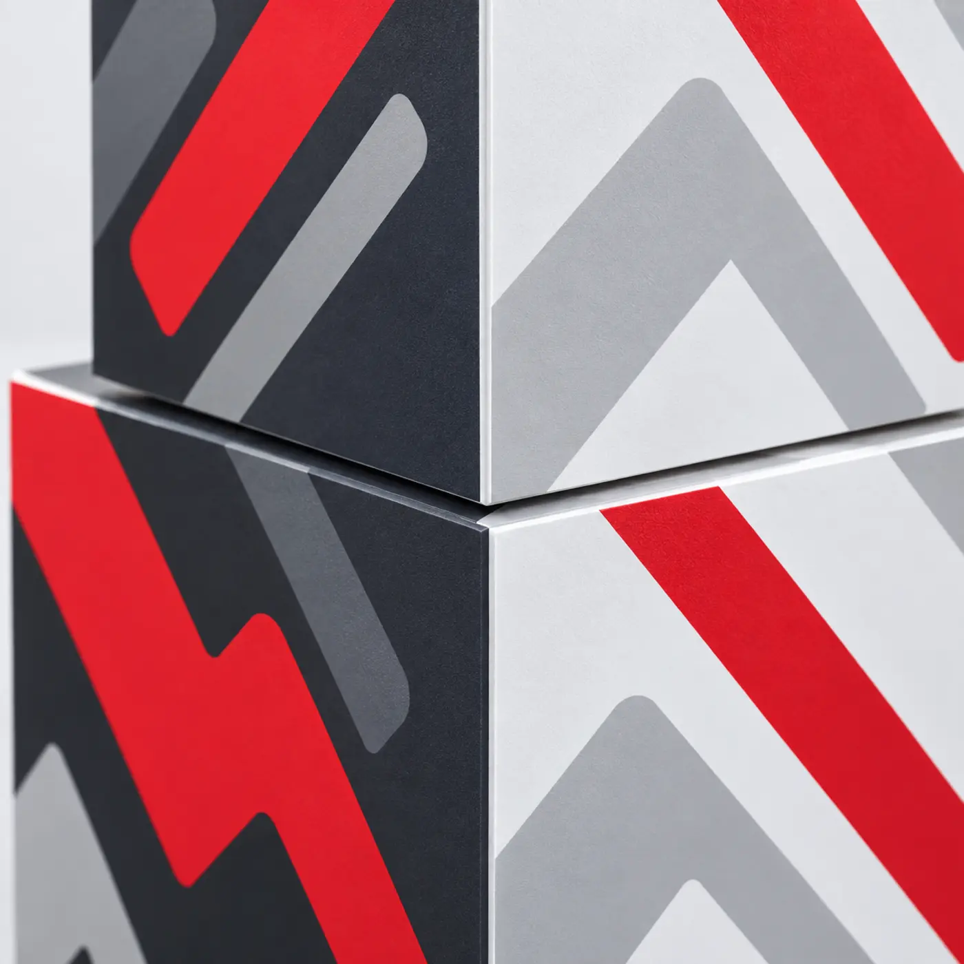 Close-up of premium print quality and precise edges on custom display cubes