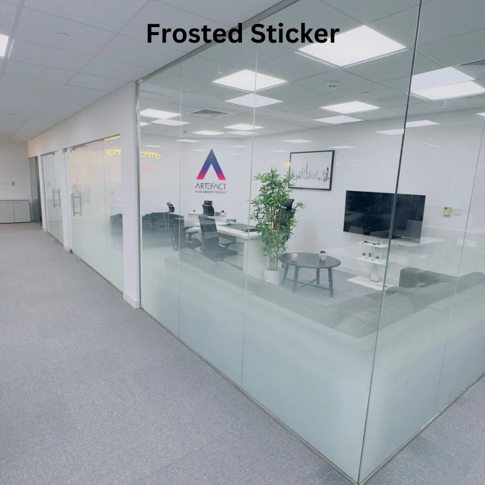 frosted glass sticker printing in Dubai